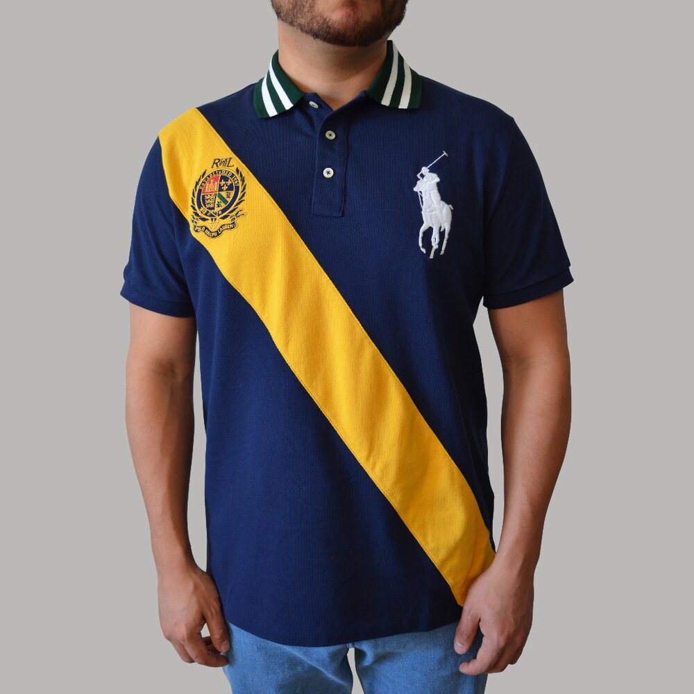Polo Ralph Lauren Big Pony Mesh Polo Shirt Rugby Custom Slim Fit